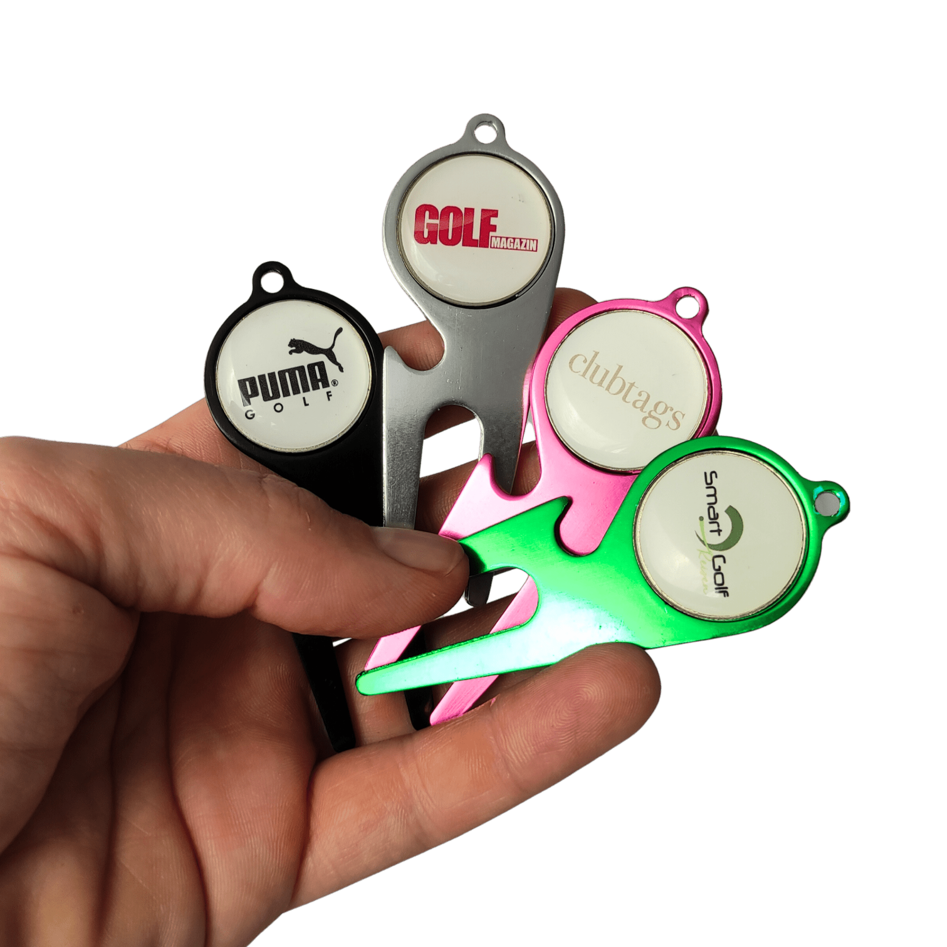 Pitch collection Pitchgabel schwarz Silber Pink Grün mit Logoballmarker